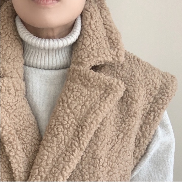 WINTER TEDDY LONG VEST - Picture 6 of 8